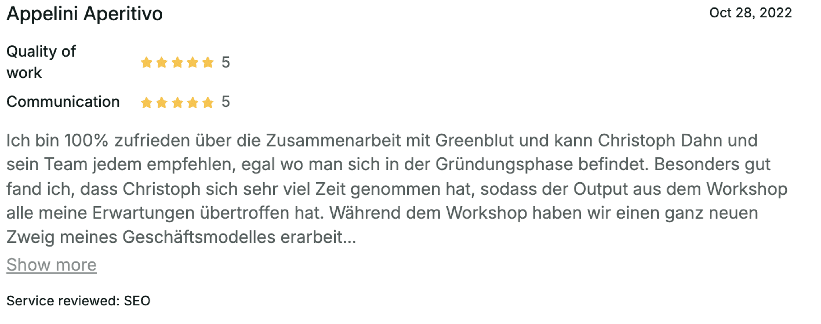 Kundenbewertung