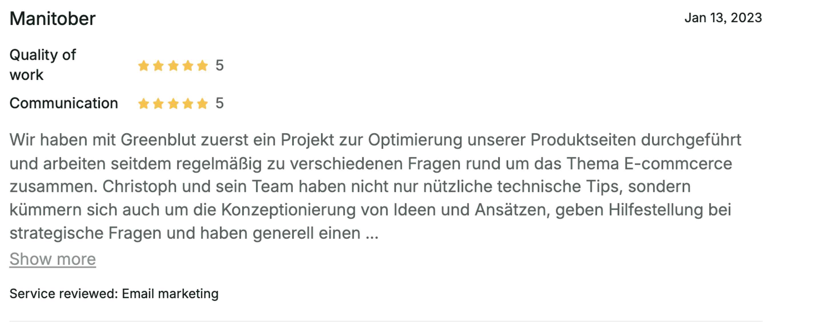 Kundenbewertung
