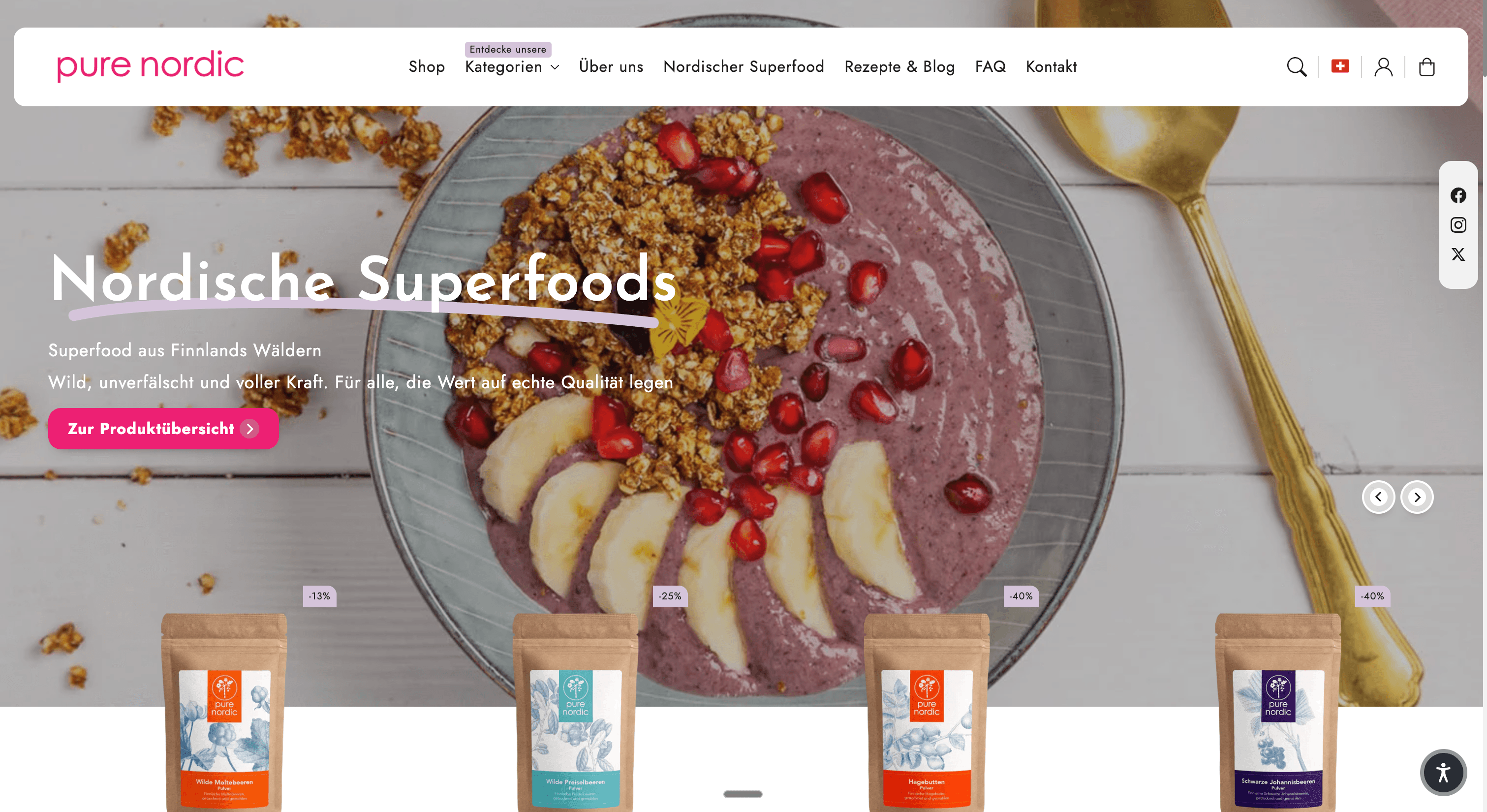 Pure Nordic — Shopify Projekt von Greenblut