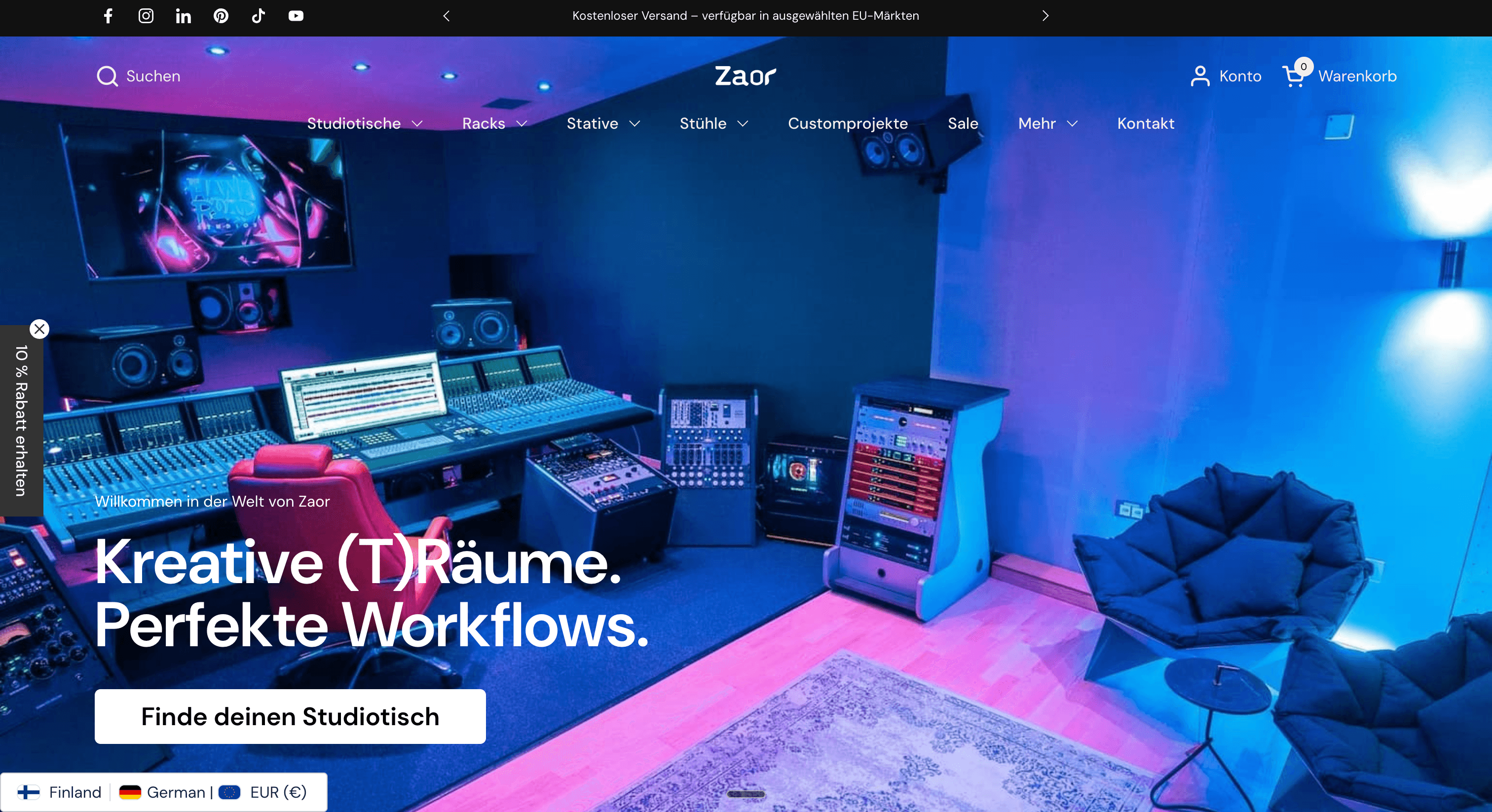 Zaor Studio Furniture — Shopify Projekt von Greenblut