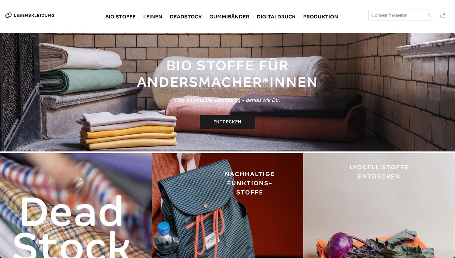 Lebenskleidung – Shopify Migration Beispiel