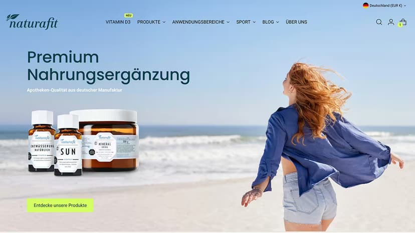 Fallstudie Naturafit – Shopify Shop by Greenblut