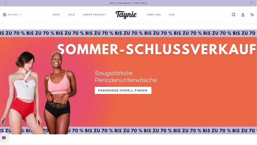 Fallstudie Taynie – Shopify Shop by Greenblut