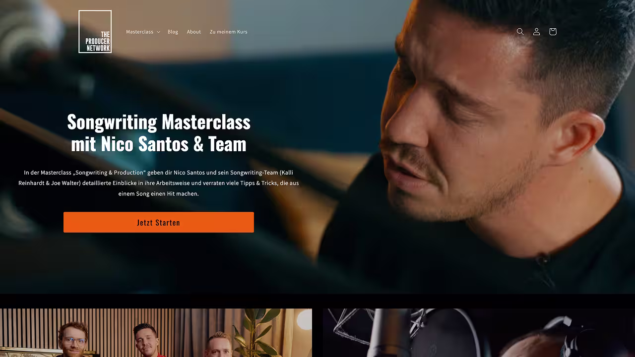 The Producer Network — Shopify Projekt